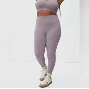 Everlane The Seamless Legging Ribbed Light Purple Size XL/XXL New